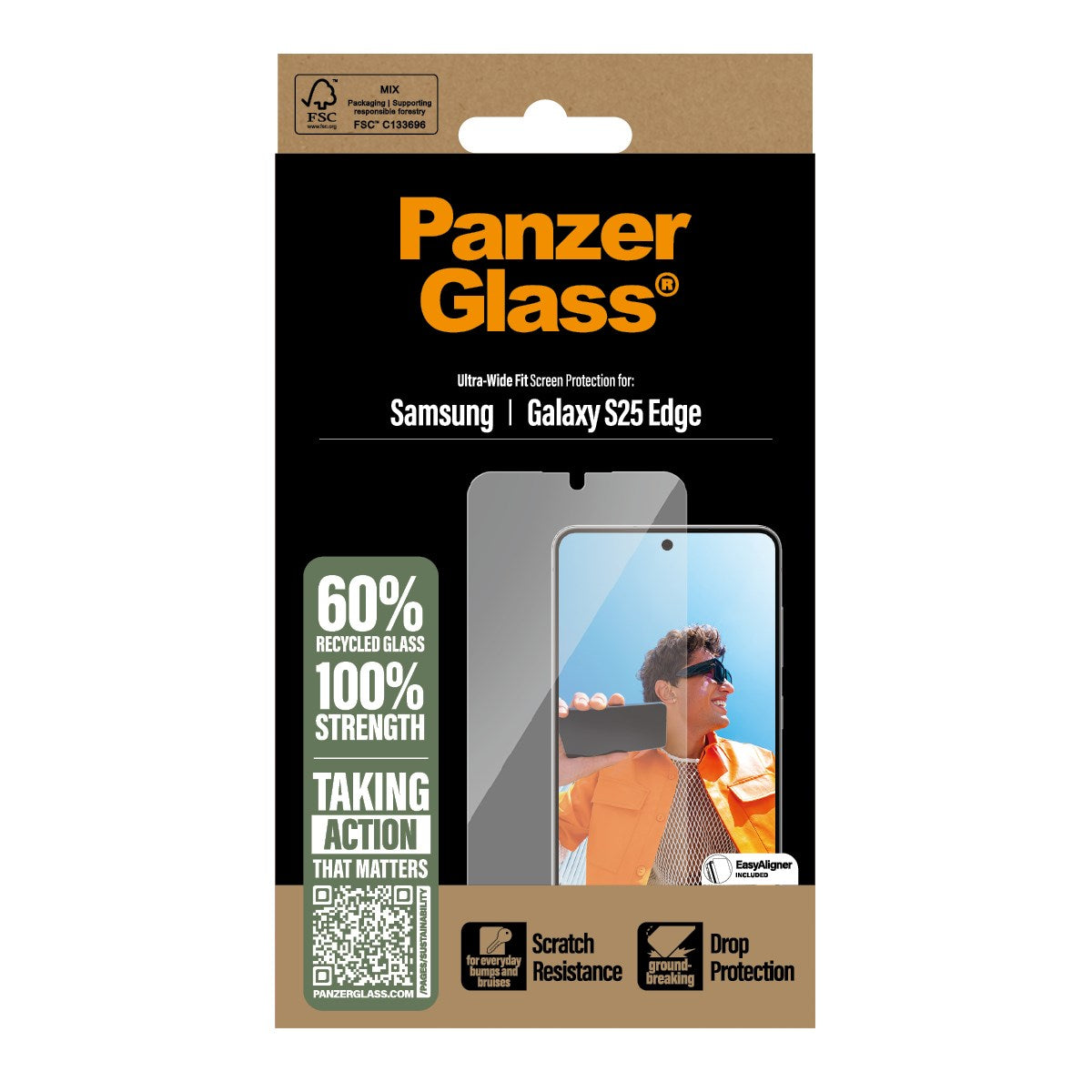 PanzerGlass® Displayschutz Samsung S25 Edge | Ultra-Wide Fit